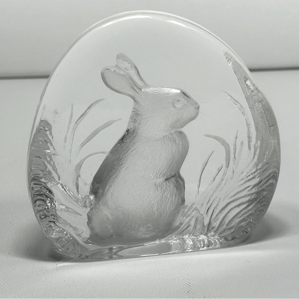 Mats Jonasson Bunny Sweden Signed And Numbered Crystal Rabbit